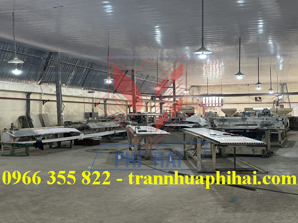 nhà máy sản xuất tấm trần nhựa thuỷ sản