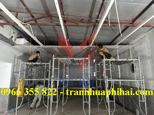 lắp đặt trần nhựa thuỷ sản