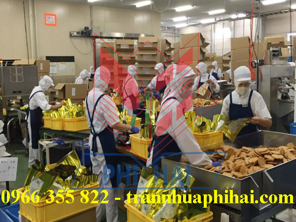 trần nhựa nhà máy chế biến bánh Ricky