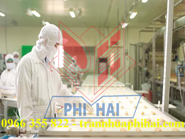 trần nhựa nhà máy chế biến bánh ngọt