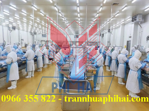 trần nhựa nhà máy chế biến gia cầm